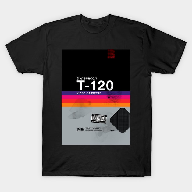 VHS cassette case, Dynamicon T-120 [retrowave/vaporwave] T-Shirt by Synthwave1950